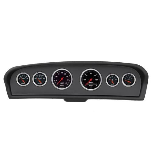 Autometer Direct Fit Dash Kit, Ford Truck 61-66, Tach/Mph/Fuel/Oilp/Wtmp/Volt, Designer Black, Desig