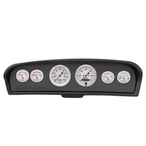 Autometer Direct Fit Dash Kit, Ford Truck 61-66, Tach/Mph/Fuel/Oilp/Wtmp/Volt, Old-Tyme White, Old-T