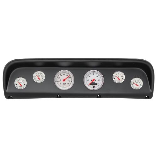 Autometer Direct Fit Dash Kit, Ford Truck 67-72, Tach/Mph/Fuel/Oilp/Wtmp/Volt, Arctic White, Arctic