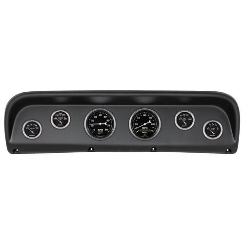 Autometer Direct Fit Dash Kit, Ford Truck 67-72, Tach/Mph/Fuel/Oilp/Wtmp/Volt, Old Tyme Black, Old T