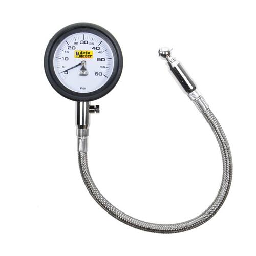 Autometer Gauge, Tire Pressure, 0-60Psi, Analog, Tire Pressure Gauge