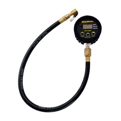 Autometer Gauge, Tire Press, 0-50Psi, Race Digital, Backlit W/Mem, Incl. Case, Pro-Comp, Tire Pressu