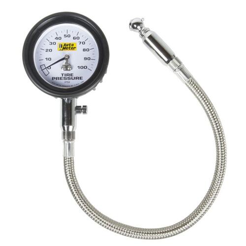 Autometer Gauge, Tire Pressure, 0-100Psi, Analog, Tire Pressure Gauge