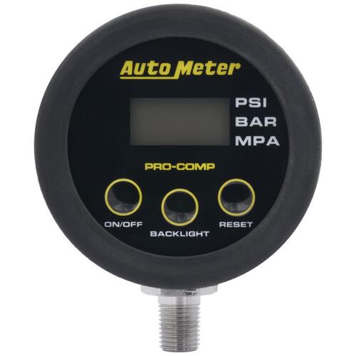 Autometer Gauge Head, Tire Press, 50 Psi/3.45 Bar, Race Digital, Backlit W/ Mem, Pro-Comp, Tire Pres