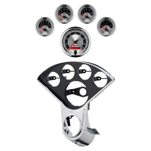 Autometer Direct Fit Dash Kit, (3 3/8" X1, 2 1/16" X4), Chevrolet 55-56, American Muscle, American M