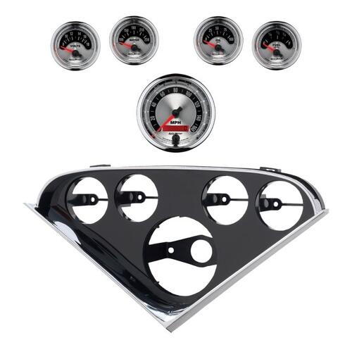 Autometer Direct Fit Dash Kit, (3 3/8" X1, 2 1/16" X4), Chevy Truck 55-59, American Muscle, Amer Mus