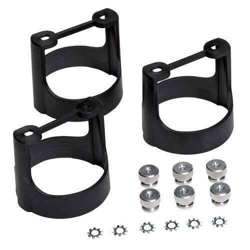Autometer Gauge Bracket  Kit, 2 1/16", Black Composite, Qty 3, Accessories