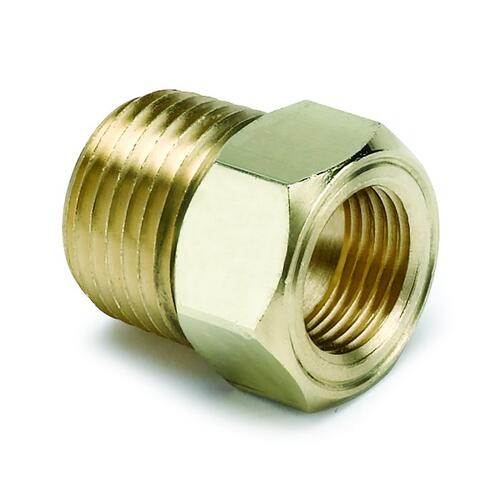 Autometer Fitting, Adapter, 1/2" Npt Male, Brass, For Mech.Temp. Gauge, Accessories
