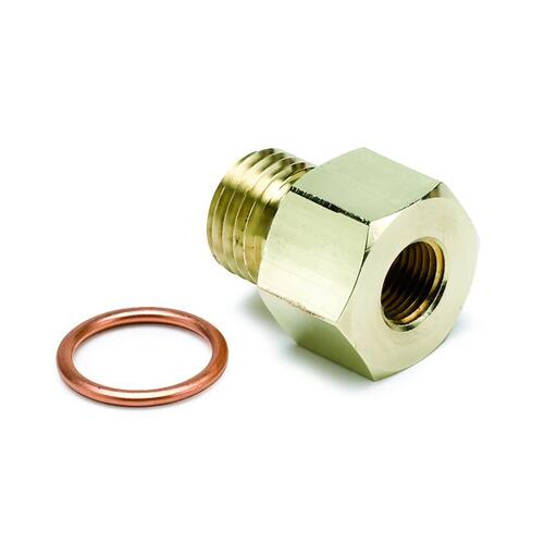 Autometer Fitting, Adapter, Metric, M14X1.5 Male To 1/8" Nptf Female, Brass, Accessories