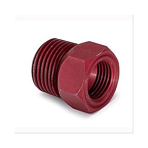 Temperature Adapter, Male 1/2 in. NPT to Female 5/8-18 in. UNF, Aluminum, Red Anodized, Each
