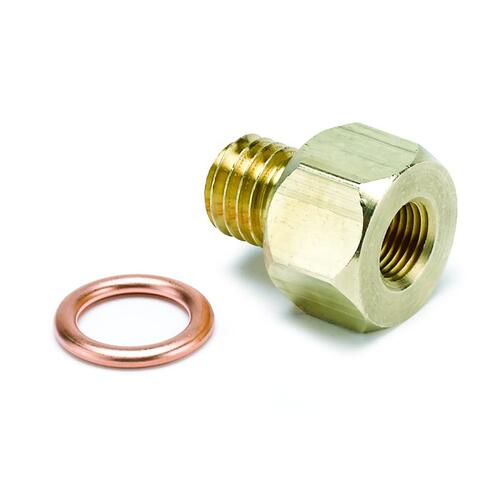 Autometer Fitting, Adapter, Metric, M12X1.75 Male To 1/8" Nptf Female, Brass, Accessories