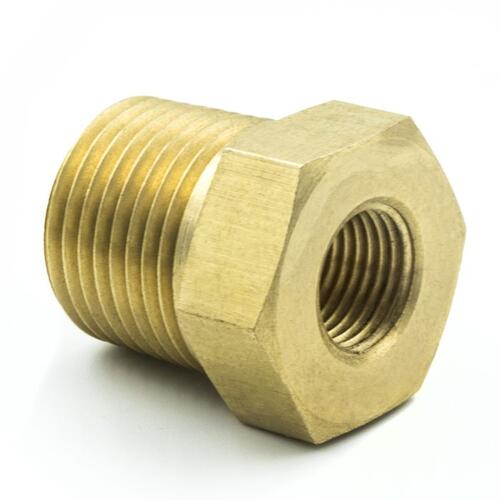 Autometer Fitting, Adapter, 3/8" Npt Male, 1/8" Npt Female, Brass, Accessories