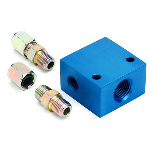 Autometer Fitting, Adapter, Transmission Line, 3/8" Od Tubing, 1/2" Nptf, Accessories