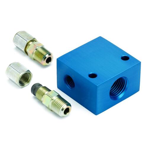 Autometer Fitting, Adapter, Transmission Line, 5/16" Od Tubing, 1/2" Nptf, Accessories