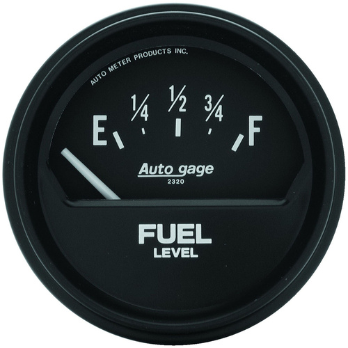 Autometer Gauge, Autogage, Fuel Level, 2 5/8 in., 73-10 Ohms, Electrical, Black, Each