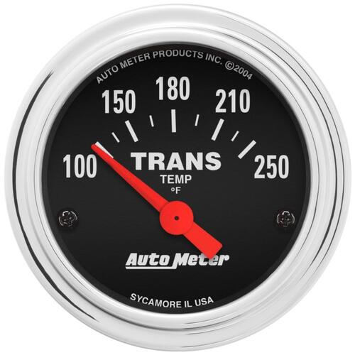 Autometer Gauge, Trans Temp, 2 1/16", 100-250ºf, Electric, Traditional Chrome, Traditional Chrome