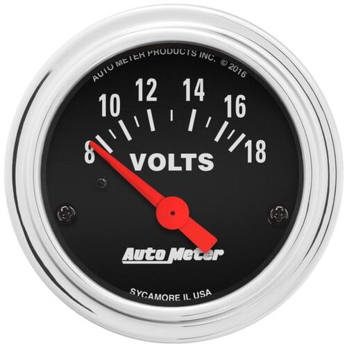 Autometer Gauge, Voltmeter, 2 1/16", 18V, Elec, Traditional Chrome, Traditional Chrome