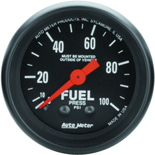 Autometer Gauge, Z-Series, Fuel Pressure, 2 1/16 in., 100psi, Mechanical, Analog, Each