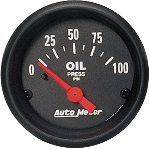 Autometer Gauge, Z-Series, Oil Pressure, 2 1/16 in., 100psi, Electrical, Each