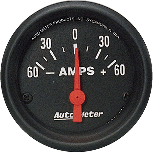 Autometer Gauge, Z-Series, AMMETER, 2 1/16 in., 60A, Electrical,