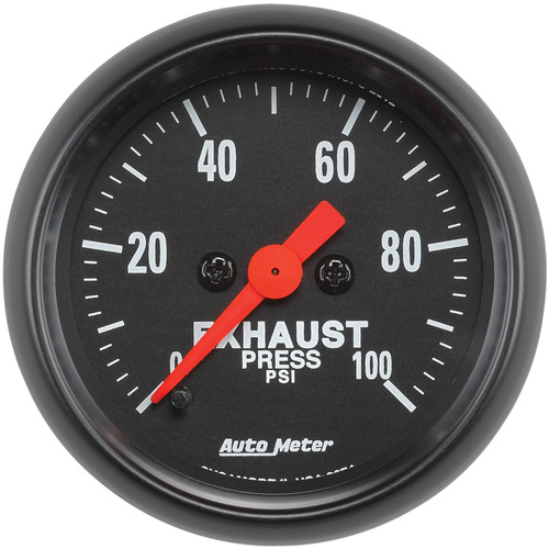 Autometer Gauge, Z-Series, Exhaust Pressure, 2 1/16 in., 100psi, Digital Stepper Motor, Digital, Each