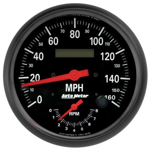 Autometer Gauge, Tach/Speedo, 5", 160Mph & 8K Rpm, Elec. Program., Z-Series, Z-Series