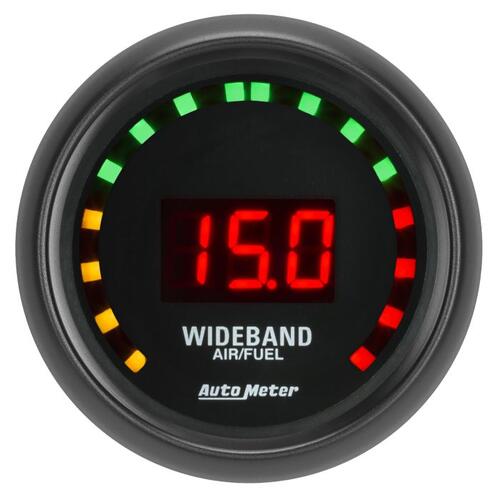 Autometer Gauge, Air/Fuel Ratio-Wideband, Street, 2 1/16", 10:1-17:1, Digital, Z-Series, Z-Series
