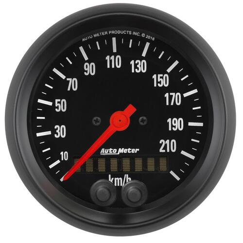 Autometer Gauge, Speedometer, 3 3/8", 225Km/H, Gps, Z-Series, Z-Series