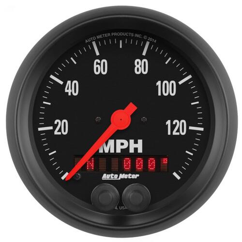 Autometer Gauge, Speedometer, 3 3/8", 140Mph, Gps, Z-Series, Z-Series