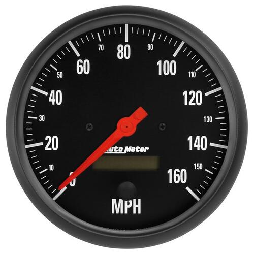 Autometer Gauge, Speedo, 5", 160Mph, Elec. Program W/ Lcd Odo, Z-Series, Z-Series