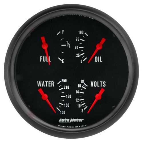 Autometer Gauge, Quad, 5", 0Ωe-90Ωf, Elec, Z-Series, Z-Series