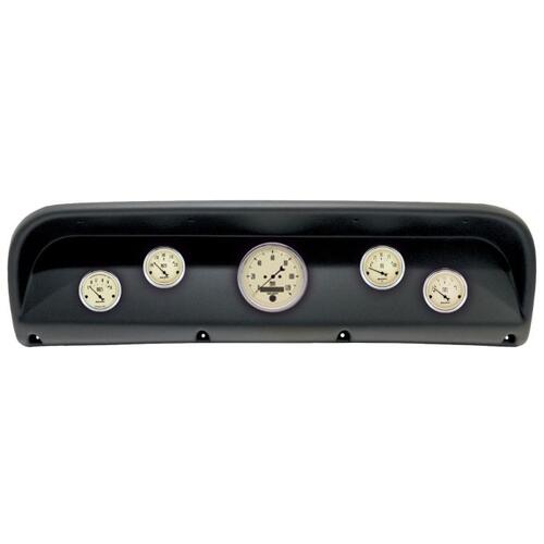 Autometer Direct Fit Dash Kit, (3 3/8" X1, 2 1/16" X4), Ford Truck 67-72, Antique Beige, Antique Bei