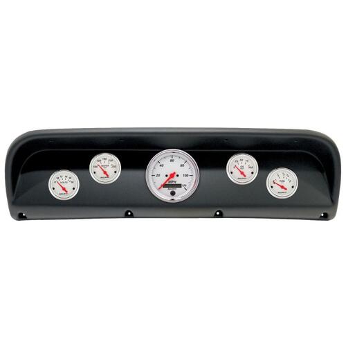 Autometer Direct Fit Dash Kit, (3 3/8" X1, 2 1/16" X4), Ford Truck 67-72, Arctic White, Arctic White