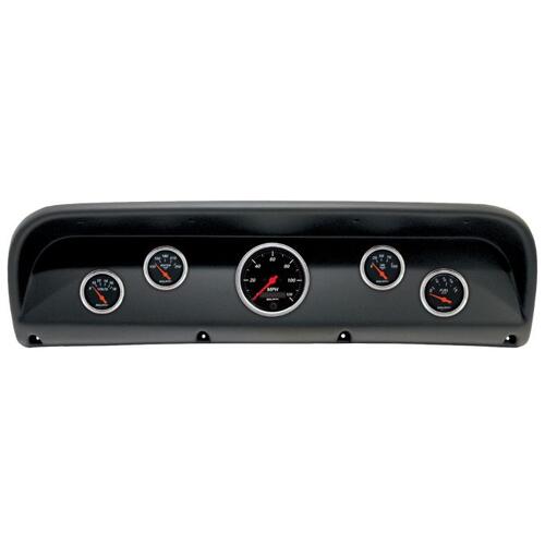 Autometer Direct Fit Dash Kit, (3 3/8" X1, 2 1/16" X4), Ford Truck 67-72, Designer Black, Designer B