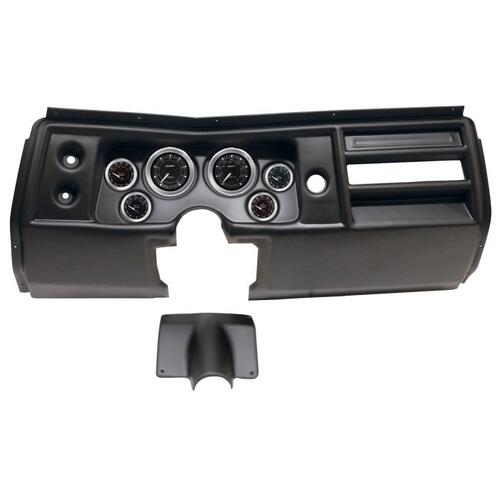 Autometer Direct Fit Dash Kit, (3 3/8" X2, 2 1/16" X4), Chevy Chevelle No Vent 68, Chrono, Chrono
