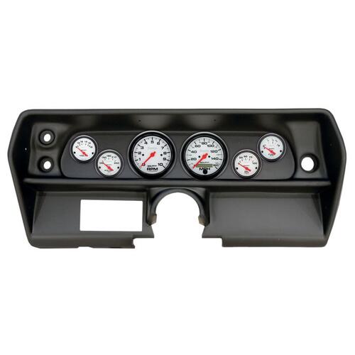 Autometer Direct Fit Dash Kit, (3 3/8" X2, 2 1/16" X4), Chevy Nova 68, Phantom, Phantom