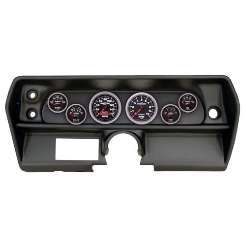 Autometer Direct Fit Dash Kit, (3 3/8" X2, 2 1/16" X4), Chevy Nova 68, Sport-Comp Ii, Sport-Comp Ii