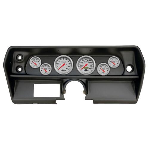 Autometer Direct Fit Dash Kit, (3 3/8" X2, 2 1/16" X4), Chevy Nova 68, Ultra-Lite, Ultra-Lite