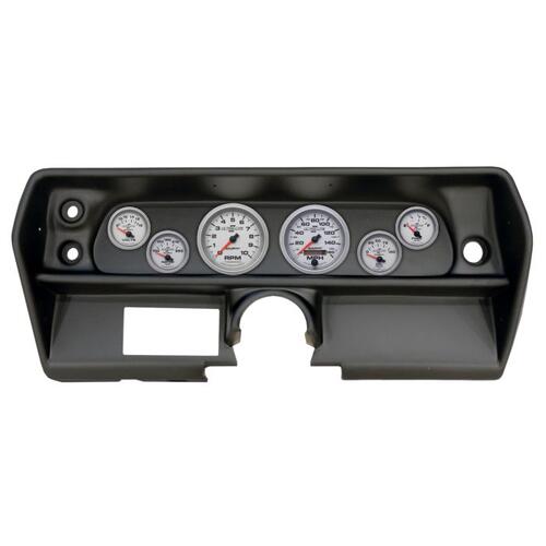 Autometer Direct Fit Dash Kit, (3 3/8" X2, 2 1/16" X4), Chevy Nova 68, Ultra-Lite Ii, Ultra-Lite Ii