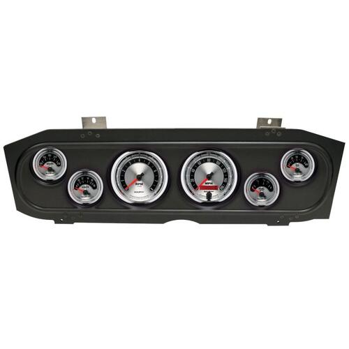 Autometer Direct Fit Dash Kit, (3 3/8" X2, 2 1/16" X4), Merc Cougar 69-70, American Muscle, American
