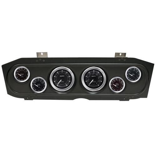 Autometer Direct Fit Dash Kit, (3 3/8" X2, 2 1/16" X4), Merc Cougar 69-70, Chrono, Chrono