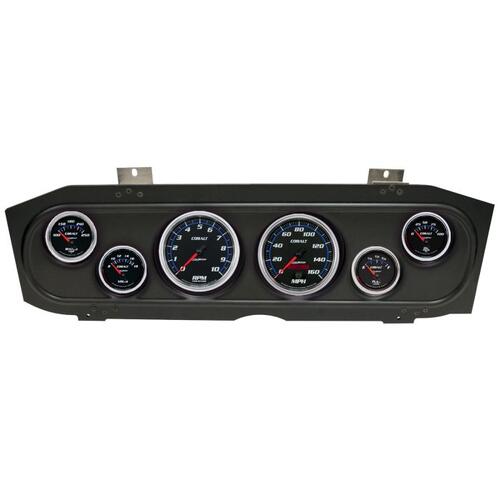Autometer Direct Fit Dash Kit, (3 3/8" X2, 2 1/16" X4), Merc Cougar 69-70, Cobalt, Cobalt