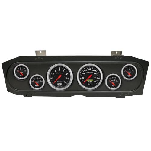 Autometer Direct Fit Dash Kit, (3 3/8" X2, 2 1/16" X4), Merc Cougar 69-70, Sport-Comp, Sport-Comp