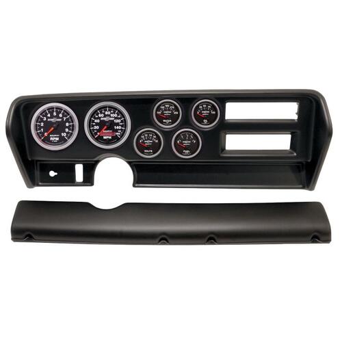 Autometer Direct Fit Dash Kit, (3 3/8" X2, 2 1/16" X4), Pontiac Gto Ac 70-72, Sport-Comp Ii, Sport-C