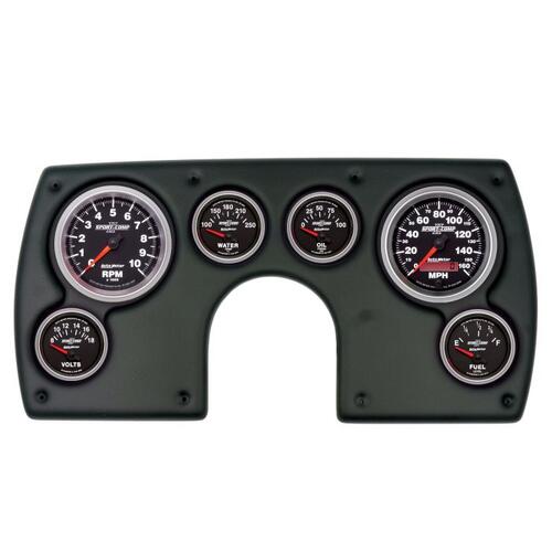 Autometer Direct Fit Dash Kit, (3 3/8" X2, 2 1/16" X4), Chevy Camaro 82-89, Sport-Comp Ii, Sport-Com