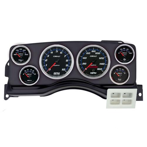 Autometer Direct Fit Dash Kit, (3 3/8" X2, 2 1/16" X4), Ford Mustang 87-89, Cobalt, Cobalt