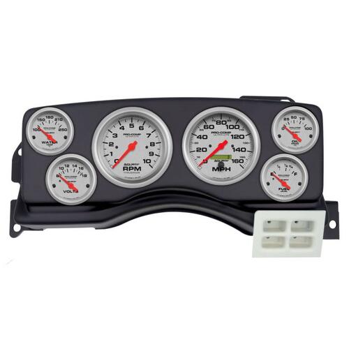 Autometer Direct Fit Dash Kit, (3 3/8" X2, 2 1/16" X4), Ford Mustang 87-89, Ultra-Lite, Ultra-Lite