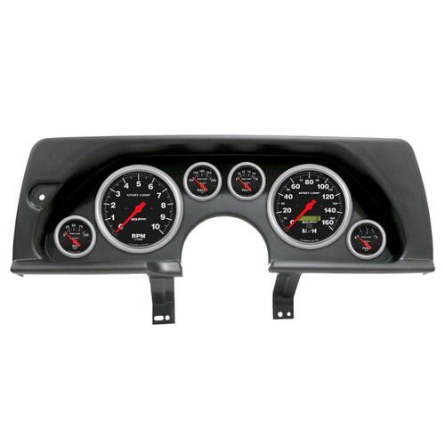 Autometer Direct Fit Dash Kit, (5" X2, 2 1/16" X4), Chevy Camaro 90-92, Sport-Comp, Sport-Comp