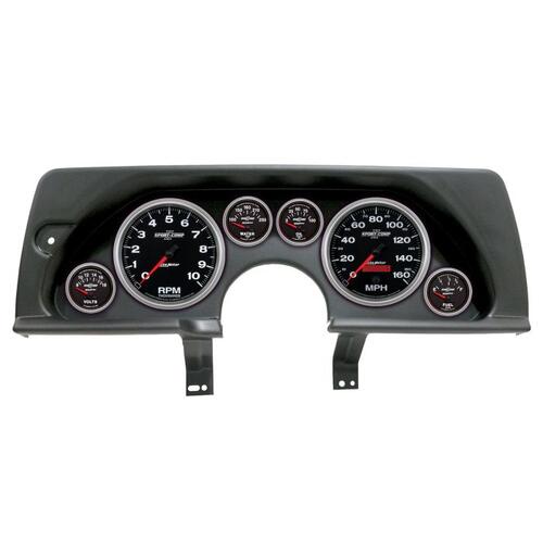 Autometer Direct Fit Dash Kit, (5" X2, 2 1/16" X4), Chevy Camaro 90-92, Sport-Comp Ii, Sport-Comp Ii
