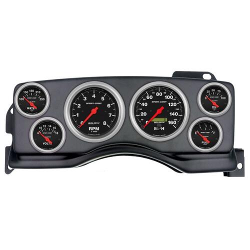 Autometer Direct Fit Dash Kit, (3 3/8" X2, 2 1/16" X4), Ford Mustang 90-93, Sport-Comp, Sport-Comp